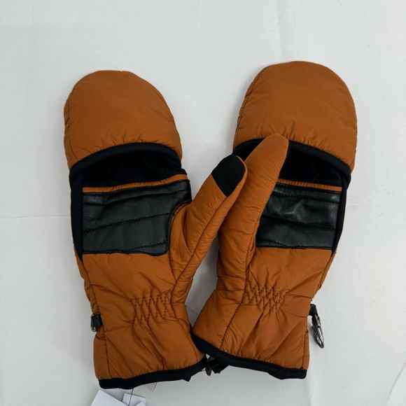 UGG Men's Water-Resistant Recycled Nylon Flip Mitten Glove Fox Fur  Lined S/M - Picture 3 of 11